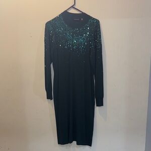 Elegant Black Sequin Dress